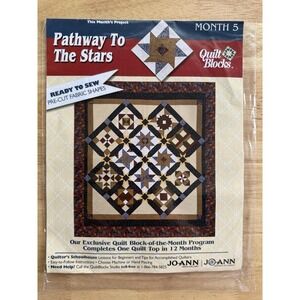 Joann 2001 Pathway To The Stars Quilt Block Kit Month 5 TWINKLING STAR
